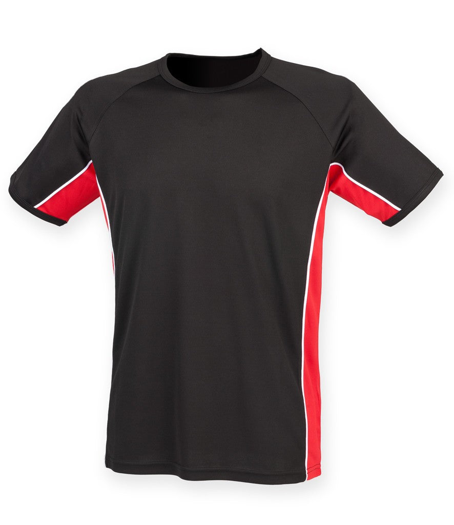 Performance Panel T-Shirt | BLACK/RED/WHITE